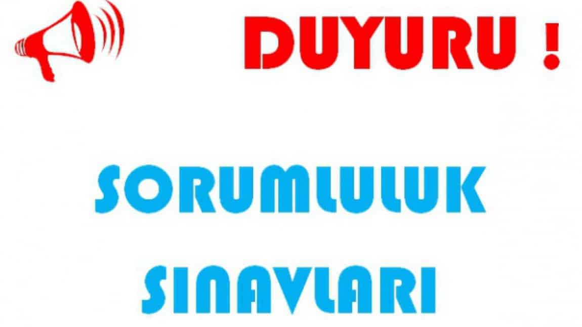 2025 Şubat sorumluluk sınav dönemi tarih sıralı sınav ve numara sıralı sınava girecek öğrenci listeleri